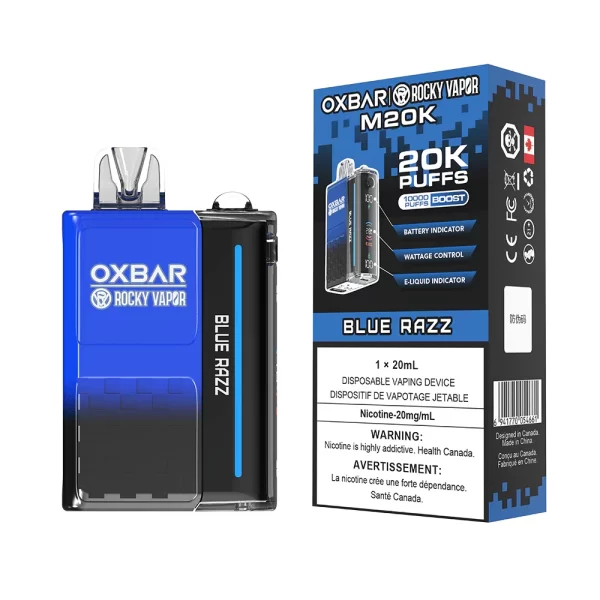 OX BAR ROCKY VAPOR 20000 BLUE RAZZ