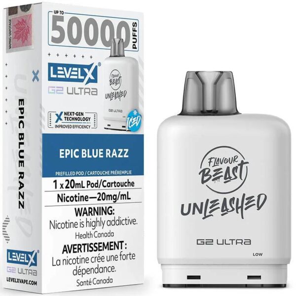 EPIC BLUE RAZZ (FLAVOUR BEAST G2 ULTRA 50K POD)
